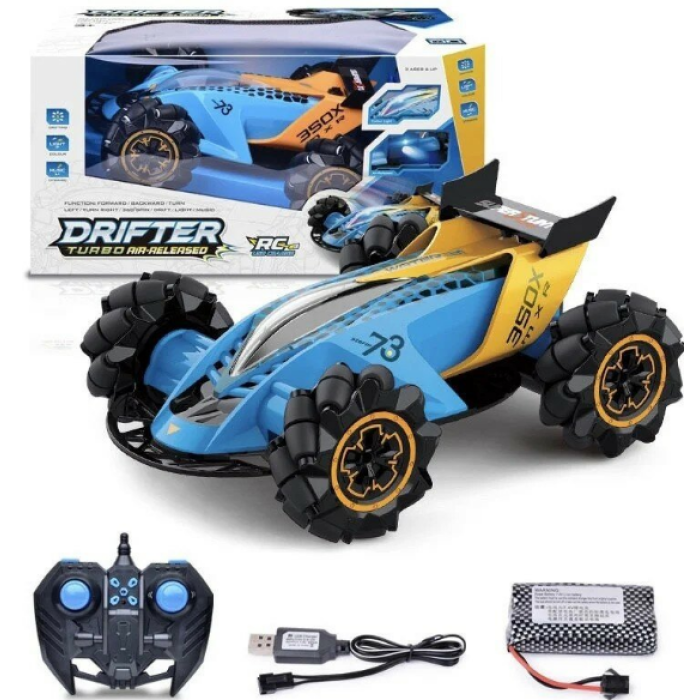 Машина на радіокеруванні СИНЯ DRIFTER turbo AIR Released з підсвіткою парою ART 3919 (12 шт./яск