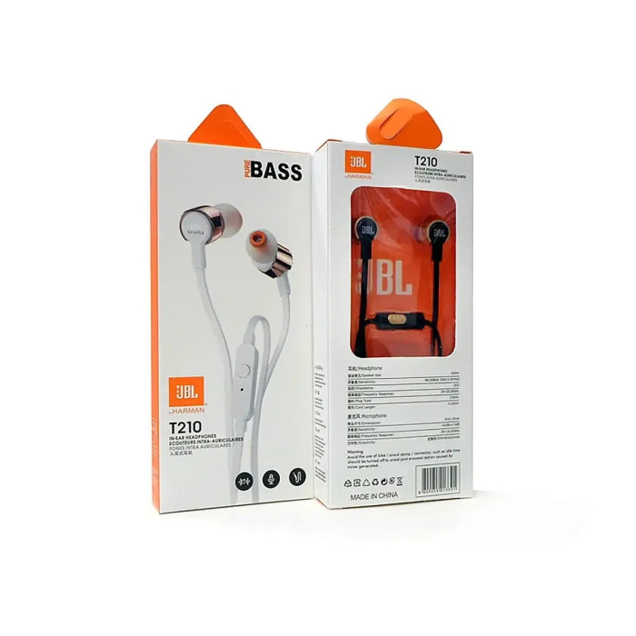 Навушники вакуумні з мікрофоном T 210/8533 (120 шт./ящ)