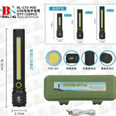 Фонарик ручной BL C73/ 8132/ P50 COB + USB CHARGE (240 шт/ящ)