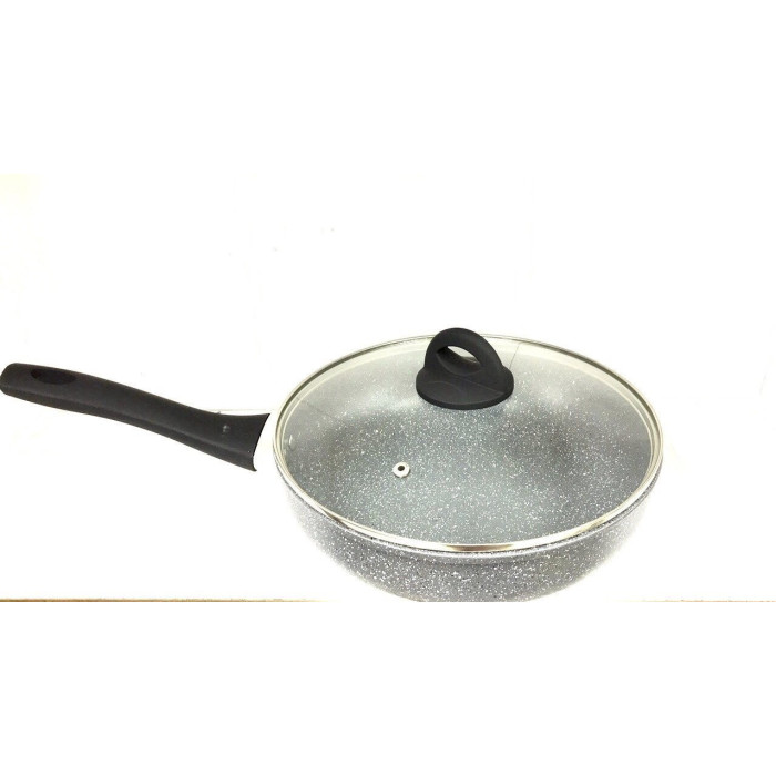 Сковорода глибока з кришкою 28 см мармурове покр. світле BN 495 (6 шт./ясть)