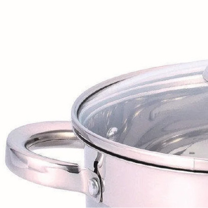 Каструля з кришкою — Нерж.сталь 2.1 л, 16*10,5 см BN-595 (12 шт./ясть)