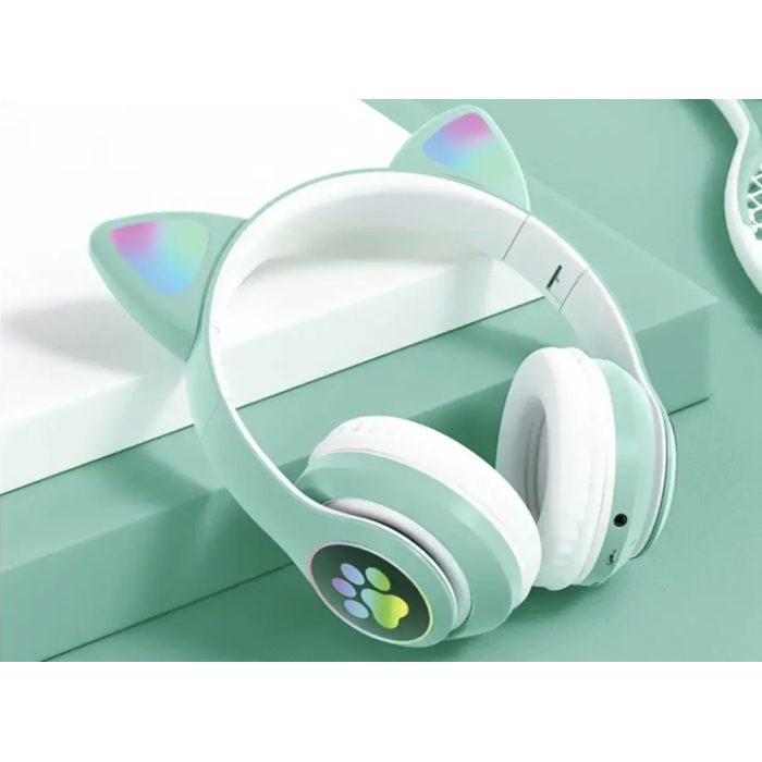 Бездротові Bluetooth-навушники з вушками Cat Ear VZV-24M/8079 з LED-підсвіткою (80 шт./ясть)