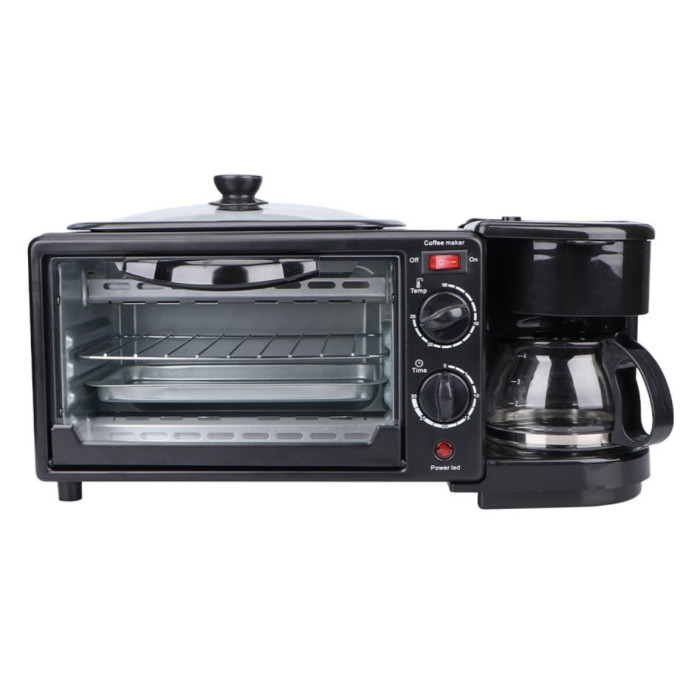 Багатофункціональна машина для сніданку тостер, духовка, кавник RAF 5527/ 5308 BLACK (4 шт./ясть)