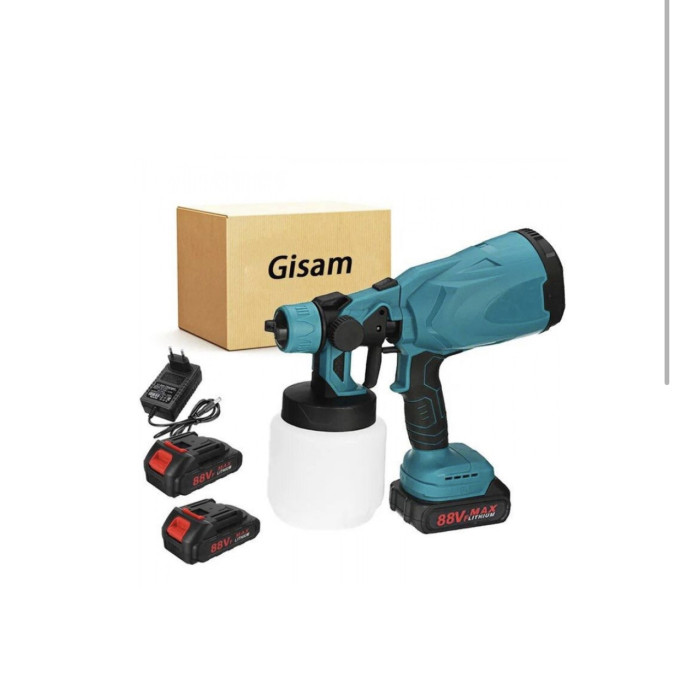 Акумуляторний фарбопульт із регулюванням ширини та трьома насадками 48v, 2акк LI-ION (12)