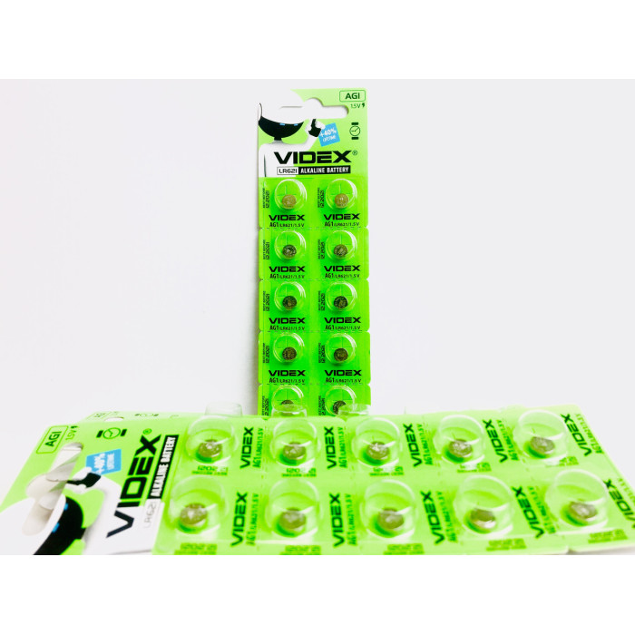 Батар годинника Videx AG 1 (LR621) BLISTER CARD 10pcs