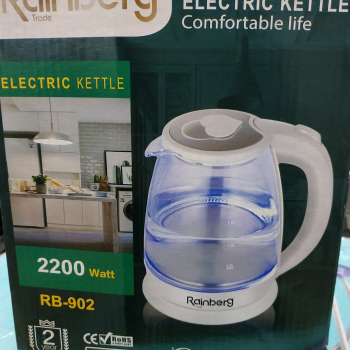 Чайник скляний RainBerg RB-902 (12 шт./яск.)