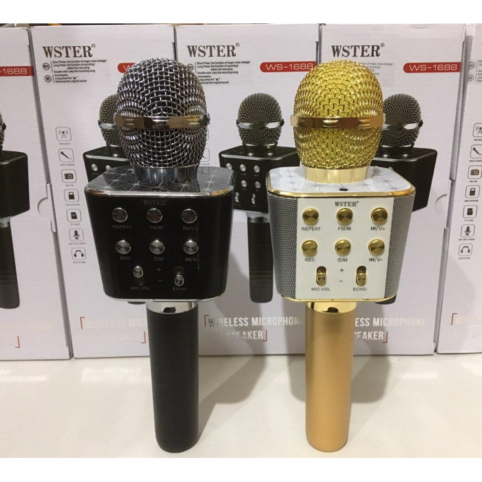 Радіомікрофон + караоке WS-1688/ 4845 (30 шт./яский)