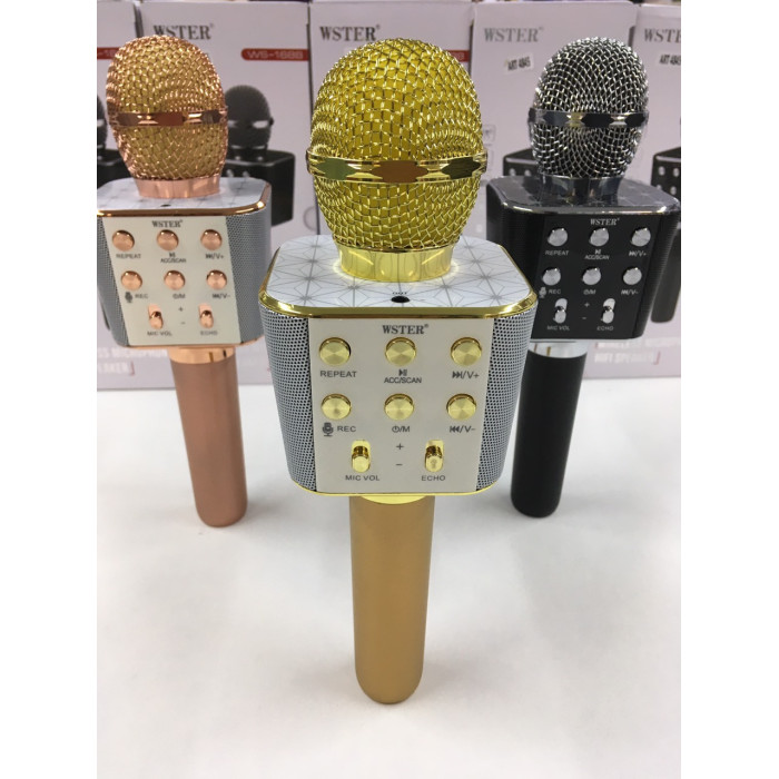 Радіомікрофон + караоке WS-1688/ 4845 (30 шт./яский)