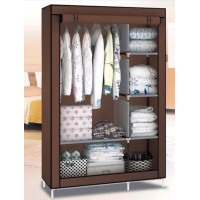 Тканинна шафа складана STORAGE WARDROBE KM-105 90х45х170 см, органайзер для одягу KM 105 (10 шт./ясть)