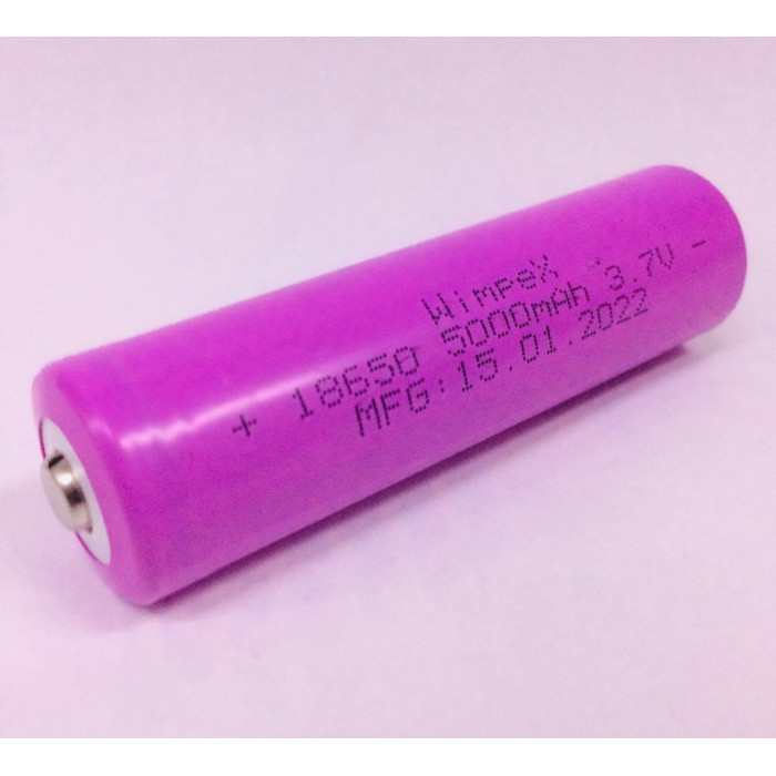 Акумулятор Wimpex 18650 Pink 18650/ 4,2v/5000mAh (400 шт/ящ)