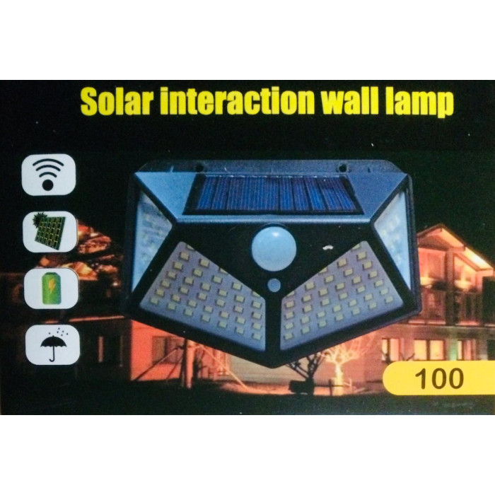 Ліхтар Навісний з датчиком руху BK 100/ 7317 -100led + solar (100 шт./ясть)