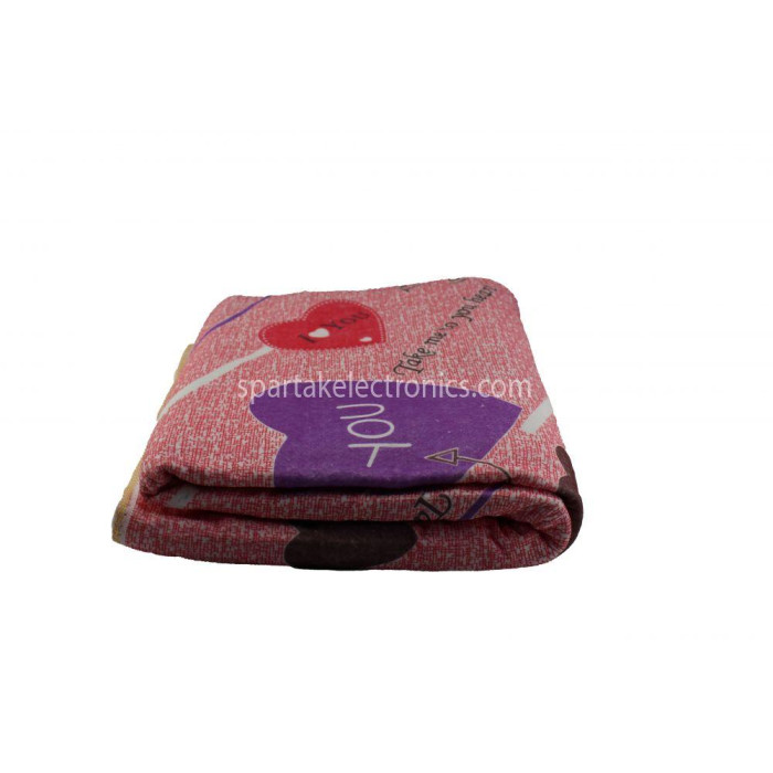 Електропростирадло із сумкою electric blanket 150*120 серце на рожевому тлі ART 7418 (20)