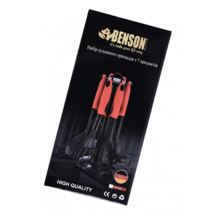 Набір нейлонових кухарів із 7 предметів (червоний) BN-468 (6 шт./ящ)