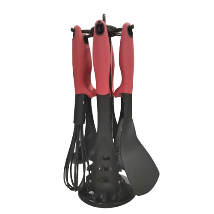 Набір нейлонових кухарів із 7 предметів (червоний) BN-468 (6 шт./ящ)