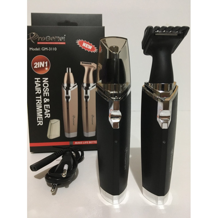 Тример бритва для стриження волосся на обличчі, у носі та вухах Gemei GM-3110 (100 шт./ясть)