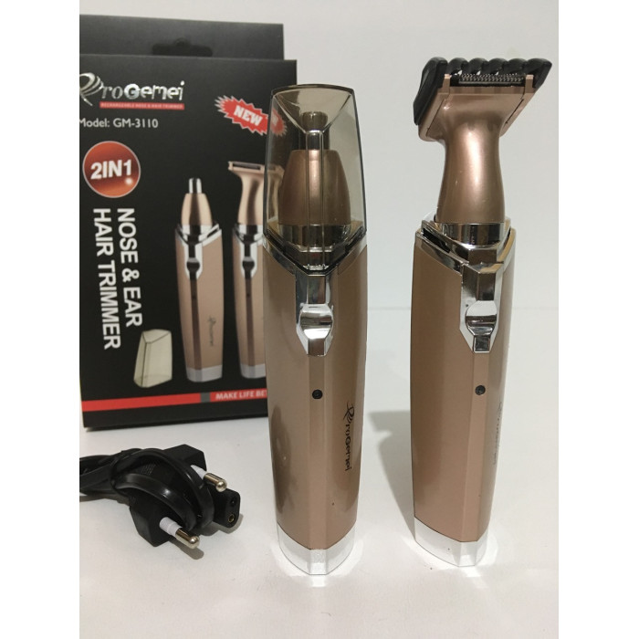 Тример бритва для стриження волосся на обличчі, у носі та вухах Gemei GM-3110 (100 шт./ясть)