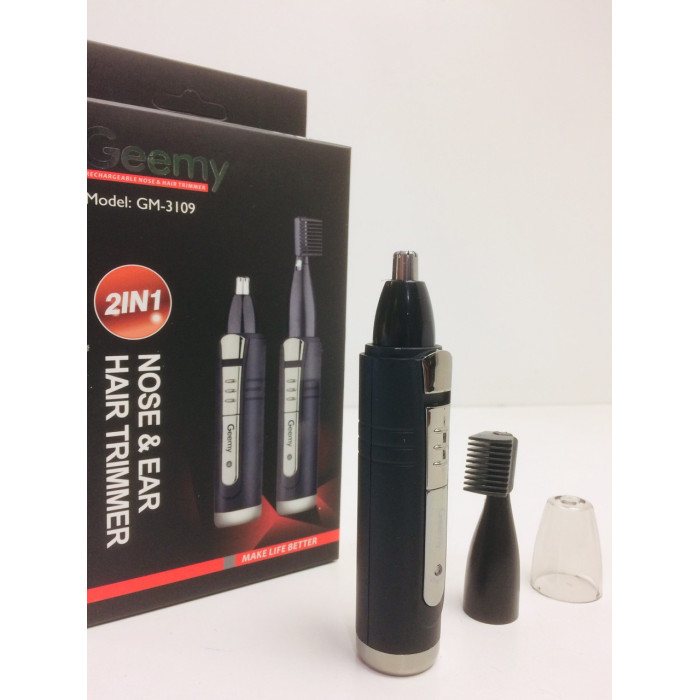 Тример бритва для стриження волосся на обличчі, у носі та вухах Gemei GM-3109 (Акумуляторна)(100 шт.)