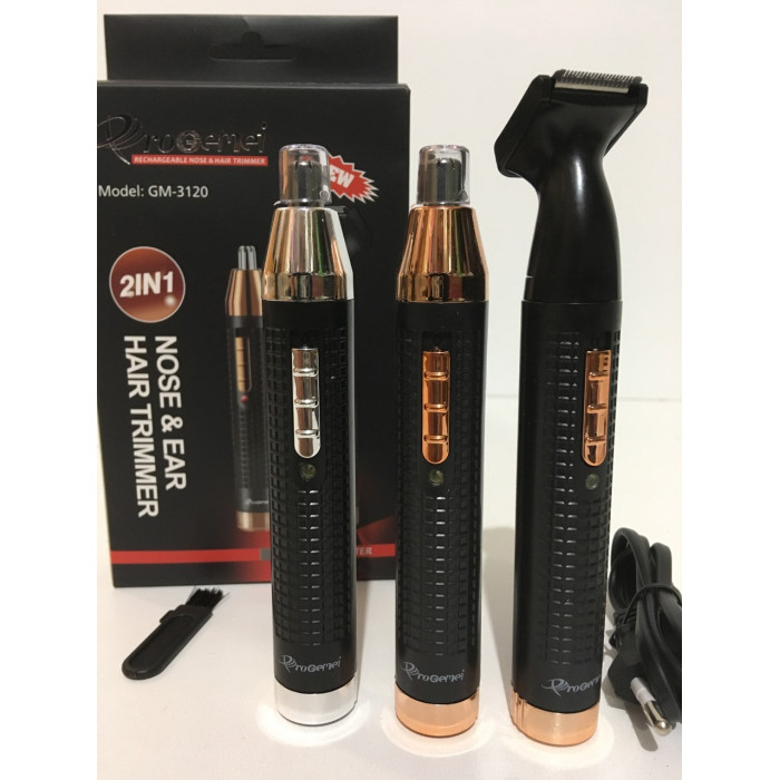 Тример бритва для стриження волосся на обличчі, у носі та вухах Gemei GM-3120 (100 шт./ясть)