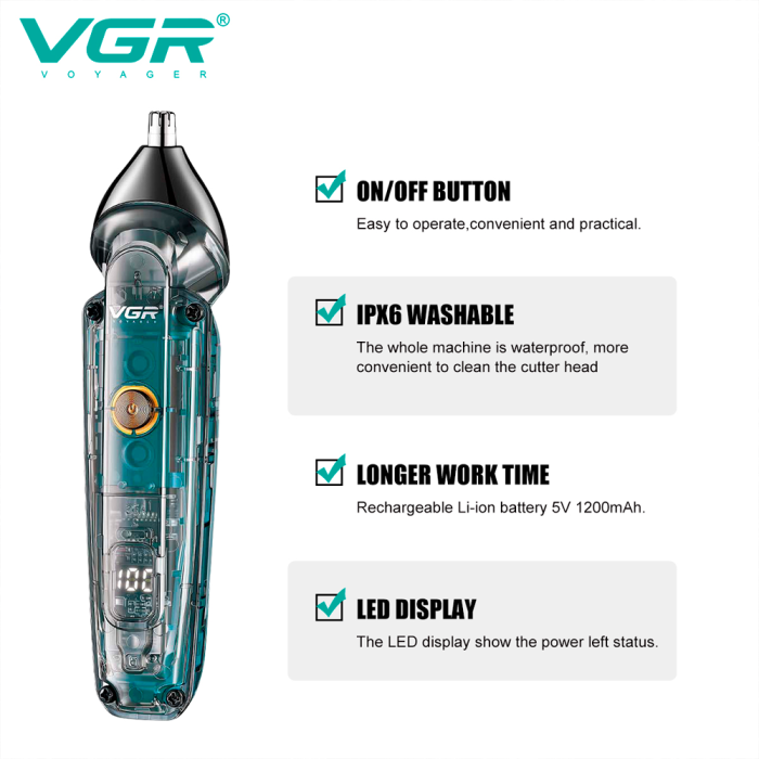 Машинка для стрижки волосся триммер VGR V-949/ 8820 з USB зарядкою (40)