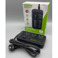 Мережевий фільтр J07 3000 W (3*220V+4USB+2*Type-C)
