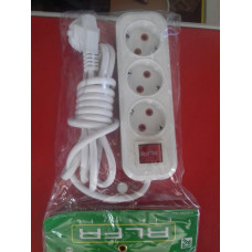 Подовжувач з вимикачем RLFR-5/ 10A*5M*3 розеток (60 шт.)