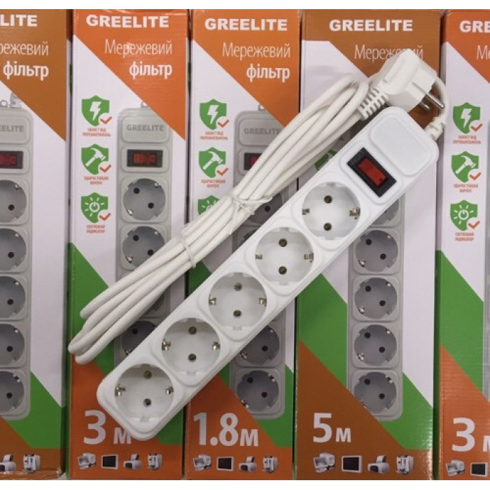 Мережевий фільтр Gembird 4.5M+5 розеток ART 4800 (30 шт./ярд.)