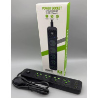 Мережевий фільтр J02 3000 W (4*220V+3USB+1*Type-C)