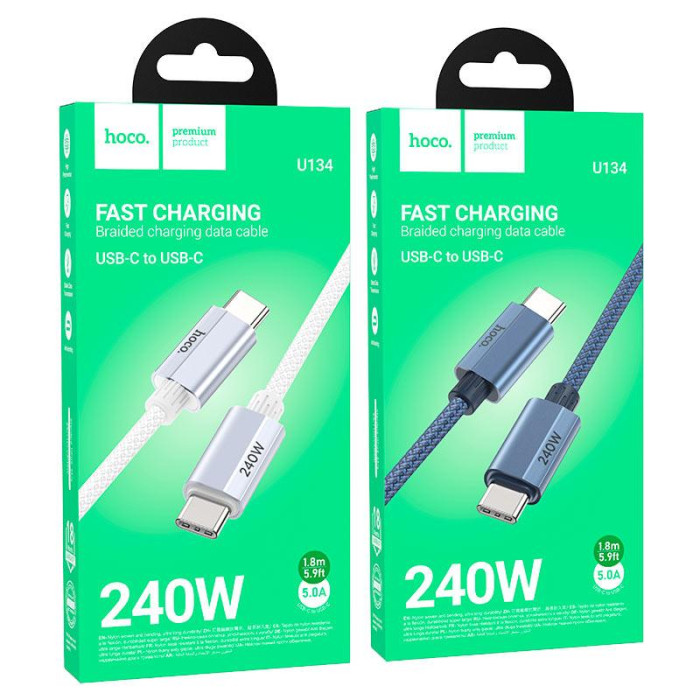 Кабель HOCO U134 Type-C-Type-C (1.8m) 60W