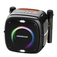 Колонка HOPESTAR PARTY ONE з підсвіткою і двома мікрофонами (6)