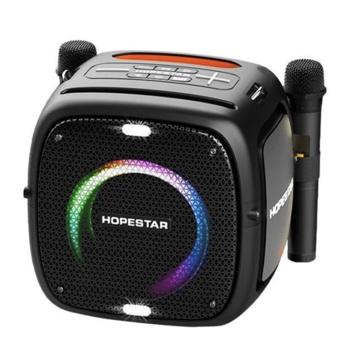 Колонка HOPESTAR PARTY ONE з підсвіткою і двома мікрофонами (6)