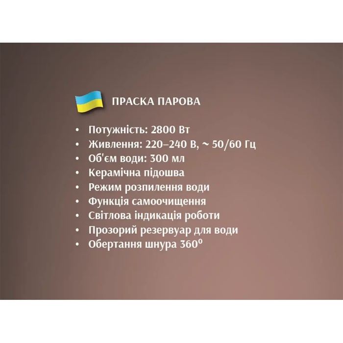 Праска парова з керамічною підошвою 2800Вт BITEK BT-1256G/ 6510 (10)