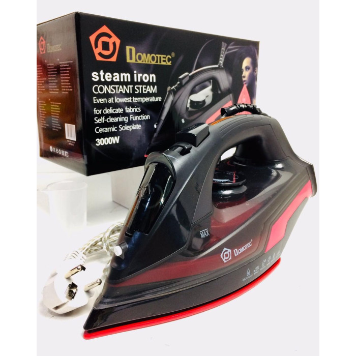 Праска DOMOTEC 2200wat MS-2258 Ceramic, Червона (8 шт./яск)