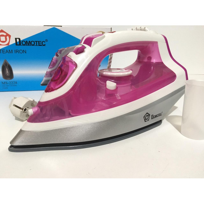 Праска DOMOTEC 2200wat MS-2228/ 6787 Ceramic, Рожевий (10 шт./ясть)