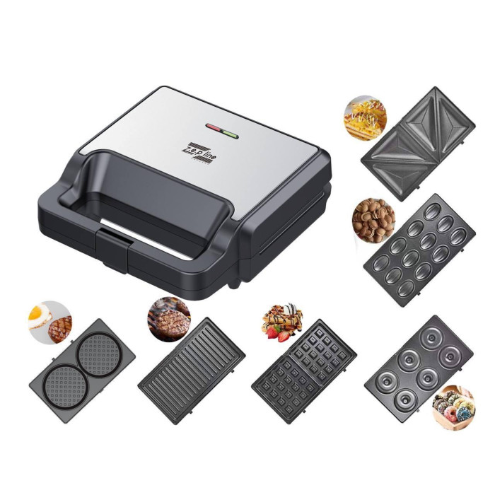 Вафельниця 6в1 2200 Вт Zepline ZP-812 Мультимейкер зі знімними пластинами (6)