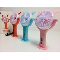 Вентилятор 2в1 акумуляторний ручний, настільний з LED-підсвіткою 4.5 W CS-092 (120 шт./ясть)