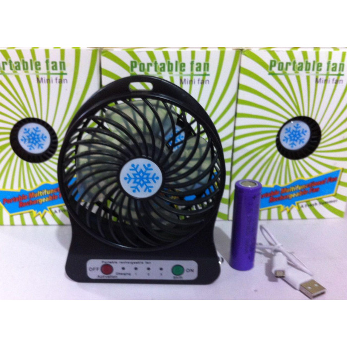 Вентилятор на акумулятор 18650 MOD-03/ 4376 (100 шт./яй)