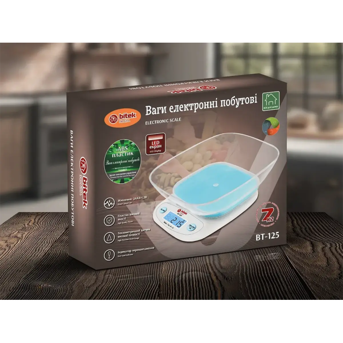 Ваги кухонні BITEK BT-125 7kg/6506 (40)