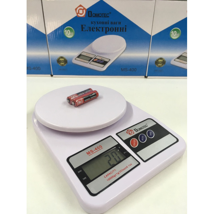 Ваги кухонні DOMOTEC MS- 400 (40 шт./ясть)