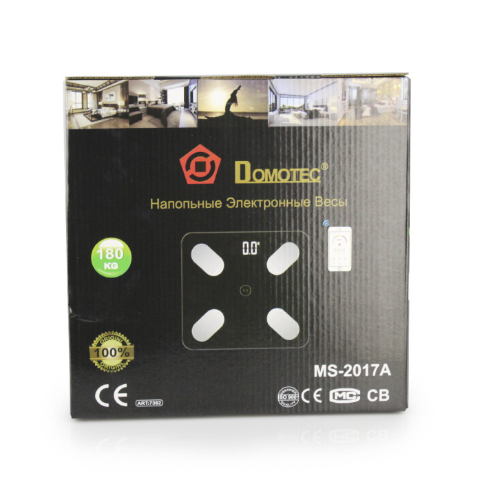 Ваги підлогові електронні з застосунком на телефон Domatec ART-2017/ 7382 (15 шт./яск)