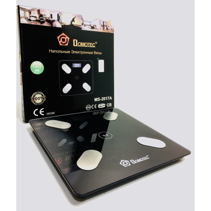 Ваги підлогові електронні з застосунком на телефон Domatec ART-2017/ 7382 (15 шт./яск)