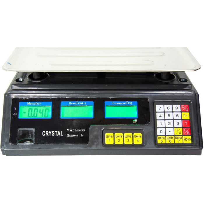 Ваги Торгові CRYSTAL / 50 кг/6v/5г / (5 шт./ясть)
