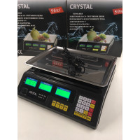 Ваги Торгові CRYSTAL / 50 кг/6v/5г / (5 шт./ясть)
