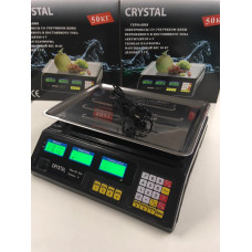 Ваги Торгові CRYSTAL / 50 кг/6v/5г / (5 шт./ясть)
