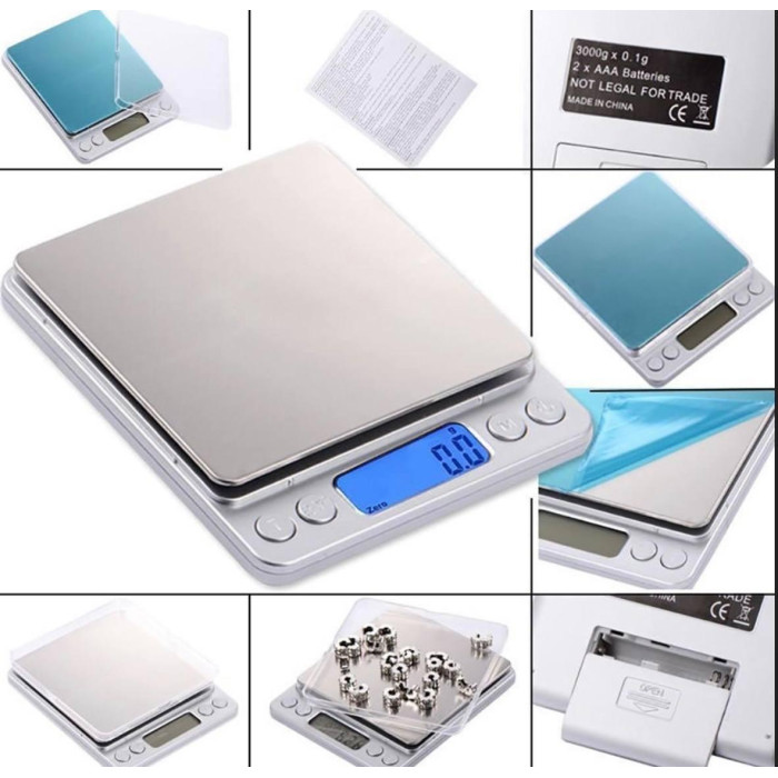 Ваги ювелірні c 2 ма чашаMOD-1208-3/1729/ 3000гр/0,1 g (50 шт/ящ)