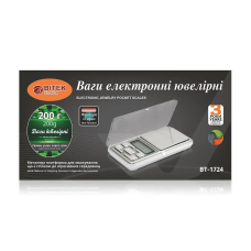 Ваги електронні ювелірні 200г точність 0,01г BITEK BT-1724 100шт 6803
