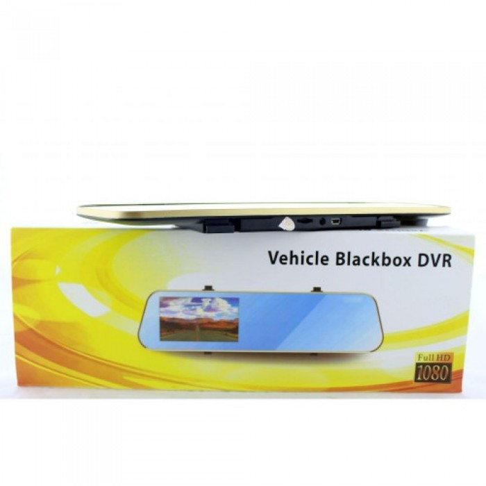 Відеореєстратор DVR DV 460 дзеркало з двома камерами ART-2001 (GOLD)