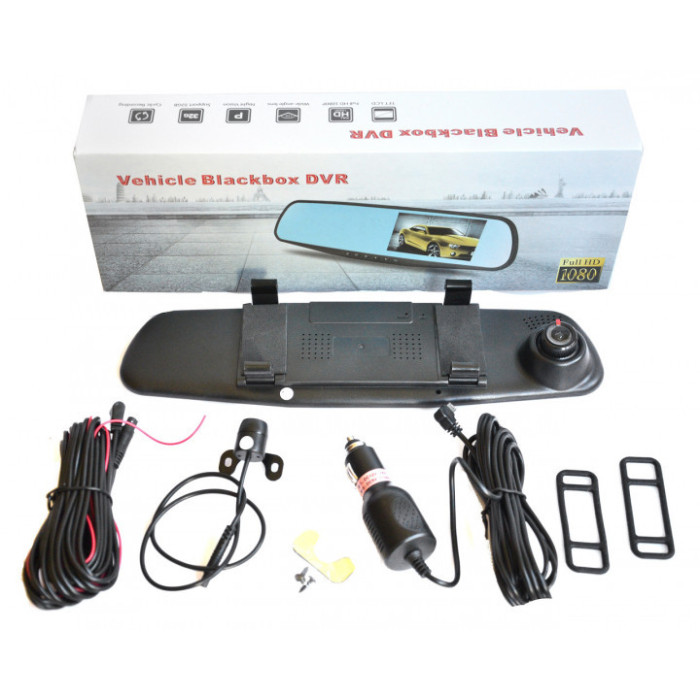 Відеореєстратор DVR 138W дзеркало без доп, камери