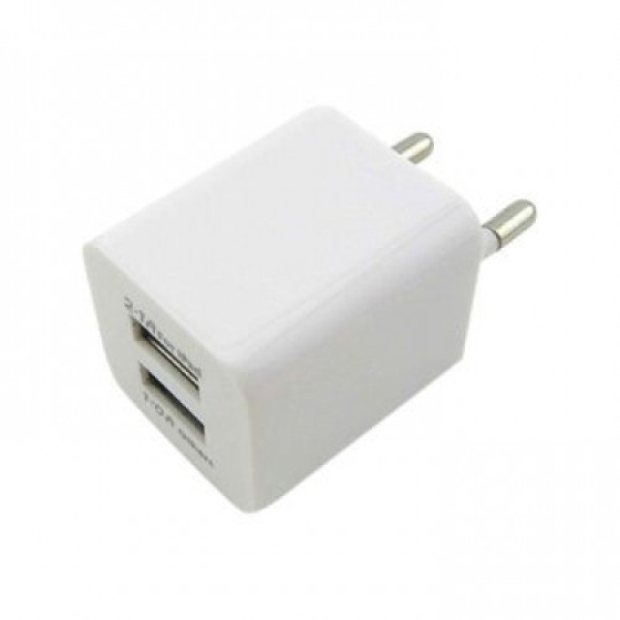 Мережевий зарядний пристрій КУБІК ART-2100 (220v/2usb/2Am)(1000)