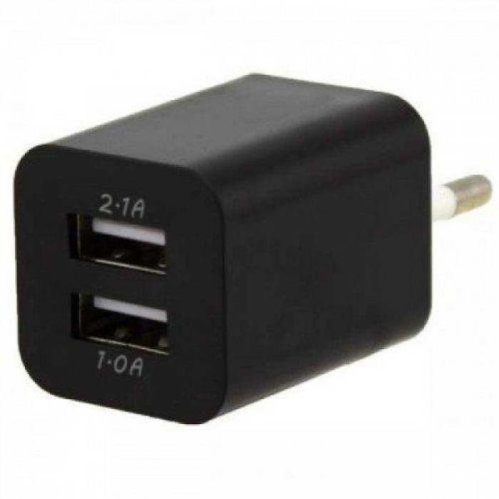 Мережевий зарядний пристрій КУБІК ART-2100 (220v/2usb/2Am)(1000)