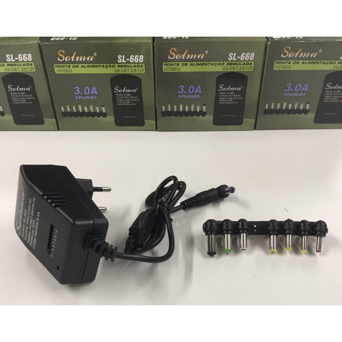 Адаптер SL-668/ 1322/ 12v/ 3A/ 7 in 1(100 шт/ящ)